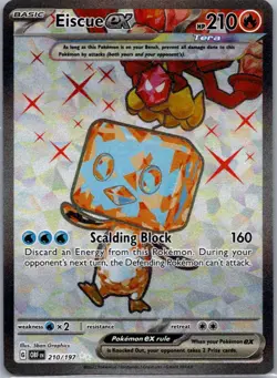 Eiscue ex 210/197 Ultra Rare Obsidian Flames Pokemon Holo Near Mint - Image 1