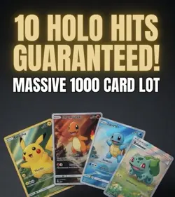 1000+ Pokemon Card Lot – 10+ Holos & V/EX – No Energy – Bulk Deal - Image 1