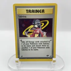 Sabrina 20/132 Gym Challenge LP Holo WOTC Pokemon TCG Vintage Trainer Single - Image 1