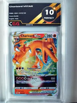 Carte pokemon ENGLISH Charizard VSTAR (CRZ 019) Crown Zenith CGG 10 26520118 - Image 1