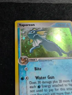 Vaporeon 6/17 Pop Series 3 Holo Rare Pokemon TCG - Faint Indent/ Swirl - Image 4