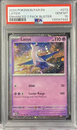 Latios 073 psa 10 cosmos holo 2023 POKEMON PARADOX RIFT Enhanced blister! - Image 1