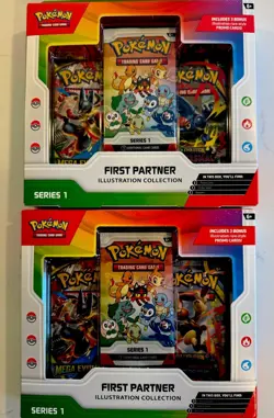 Nintendo Pokemon TCG First Partner Pack Series 1 2 Sealed Promo Boxes - Image 1