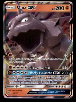 Onix GX 36/68 Holo GX Rare Hidden Fates Pokemon TCG NM - Image 1