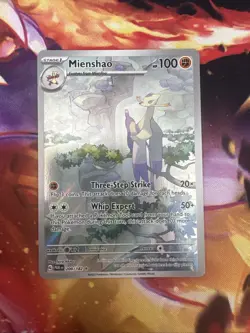 Pokemon TCG Mienshao Paradox Rift 200/182 Holo Illustration Rare - Image 1