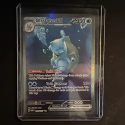 Pokemon Blastoise ex 200/165 Sv: Scarlet & Violet 151 Illus Rare Holo 330 HP - Image 1