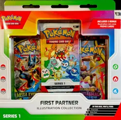 Pokemon First Partner Illustration Collection Series 1 Box Promo Booster - Image 1