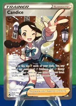 Pokemon TCG Candice (Full Art) 189/195 - Silver Tempest Ultra Rare - Near Mint - Image 1