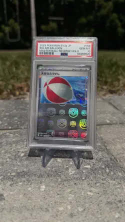 Pokemon 2023 Big Air Balloon 158/165 Master Ball Japanese SV2a PSA 10 - Image 1