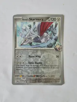Steven's Skarmory 142/182 Common Destined Rivals Pokemon Reverse Holo Near Mint - Image 1