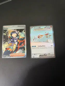 Pokemon Obsidian Flames SIR Lot Poppy 227 And Eiscue 222 - Image 1