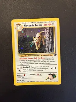 Giovanni's Persian 8/132 Pokemon TCG Gym Challenge Unlimited Holo NM WOTC - Image 1