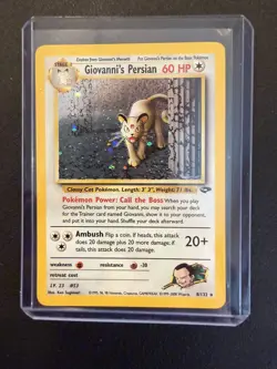 Giovanni's Persian 8/132 Pokemon TCG Gym Challenge Unlimited Holo NM WOTC - Image 3