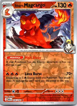 Pokemon Ethan's Magcargo SV10: Destined Rivals DRI REVERSE HOLO 036/182 NM TCG - Image 1