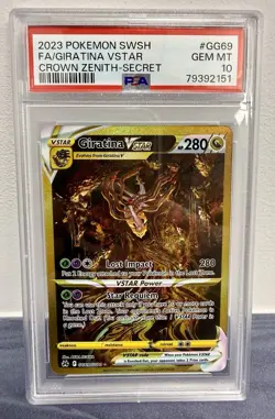 Pokemon Giratina VSTAR Crown Zenith Secret Rare GG69 Full Art PSA 10 Holo - Image 1