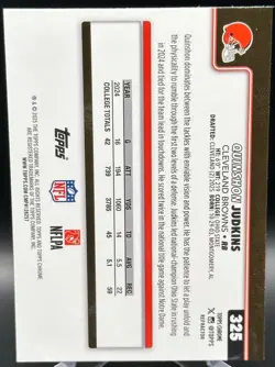 2025 Topps Chrom Football Quinshon Judkins Rookie Refractor #325 (RC, Browns) - Image 2