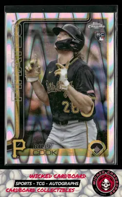 Billy Cook 2025 Topps Chrome Raywave Refractors #273 RC Pittsburgh Pirates - Image 1