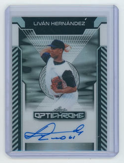2025 Leaf Optichrome Livan Hernandez Autograph 1/1 Auto - Image 1