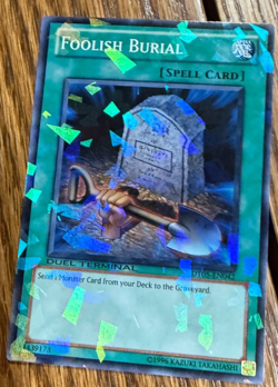 Foolish Burial DT05-EN042 Duel Terminal Parallel Rare Holo Yu-Gi-Oh LP - Image 1