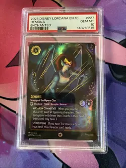 PSA 10 DISNEY LORCANA WHISPERS IN THE WELL 227 DEMONA SCOURGE OF THE WYVERN CLAN - Image 1