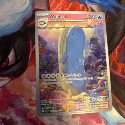 Pokemon TCG Wailord 162/159 Journey Together Illustration Rare Holo Card - Image 1