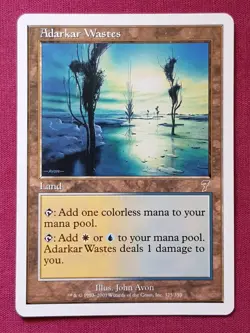Magic The Gathering 7TH EDITION ADARKAR WASTES land card MTG - Image 1