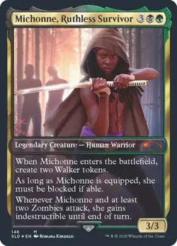 Michonne Ruthless Survivor -Foil Near Mint MTG Secret Lair - Image 1