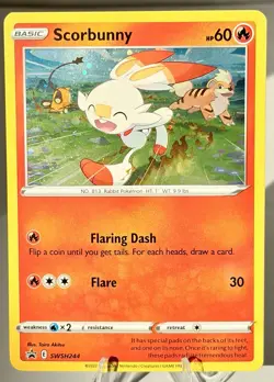 Scorbunny - (Cosmos Holo) SWSH244 SWSH: Sword & Shield Promo Cards Holo - Image 1