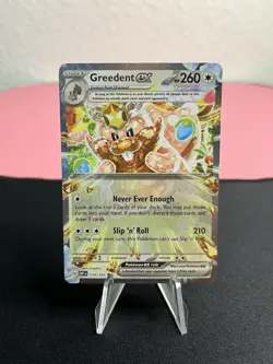 Greedent ex 179/197 Pokemon SV03: Obsidian Flames Double Rare Holo Trading Card - Image 1