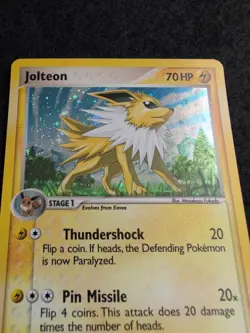 Jolteon - 3/17 - Pokemon Pop Series 3 Holo Card - Faint Indent - Image 2