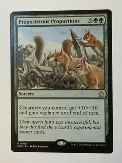 MTG Preposterous Proportions 109 Foundations Magic FDN - Image 1