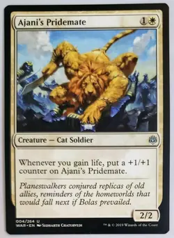 X 1 Ajani's Pridemate NM-M 004 War of the Spark MTG Magic The Gathering - Image 1