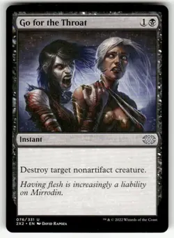 GO FOR THE THROAT #76 MTG DOUBLE MASTERS 2022 UNCOMMON - Image 1