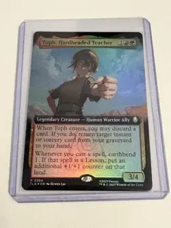 x1 Toph, Hardheaded Teacher - Foil - Extended Art R MTG Avatar: The Last Airbend - Image 1