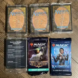 Lot of 5 Magic the Gathering Deckmaster / Kaldheim / New Capenna Booster Packs - Image 1