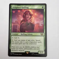 MTG Delighted Halfling 0158 Lord of the Rings M/NM Free UK P&P - Image 1