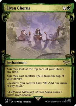 MTG Elven Chorus 611 Rare Showcase Scrolls The Lord of the Rings - Image 1