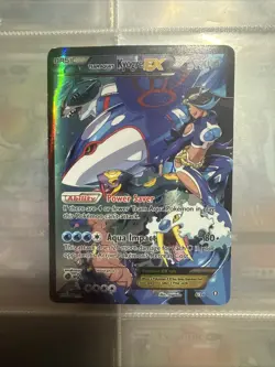Pokemon TCG Team Aqua's Kyogre EX #6/34 Double Crisis Ultra Rare Heavy Played - Image 1