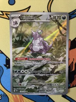 Pokemon TCG Nidoking 174/165 Scarlet & Violet 151 Illustration Rare Card Holo NM - Image 2