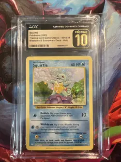 Pokemon Squirtle 001/034 Blastoise & Suicune Ex Deck Classic Holo - CGC 10 - Image 1