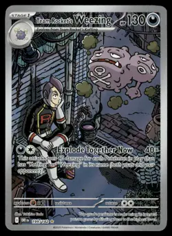Pokemon Cards Team Rocket's Weezing 199/182 Destined Rivals IR NM *3 - Image 1