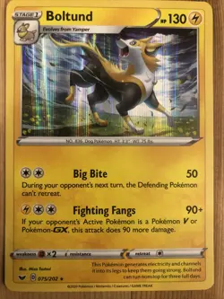 Boltund 75/202 Sword & Shield: Base Set Holo Rare 075/202 Pokemon TCG - Image 1