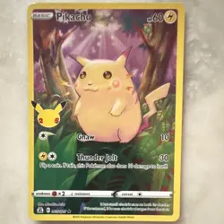 Pikachu 005/025 Celebrations Holo Rare Basic 60 HP Gnaw Thunder Jolt Pokemon TCG - Image 1