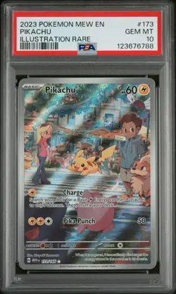 2023 Pokemon 151 Pikachu 173/165 Illustration Rare PSA 10 Guard Included - Image 1