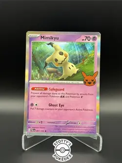 097/193 | MIMIKYU | TRICK OR TRADE | PALDEA EVOLVED | POKEMON TCG | RARE HOLO - Image 1