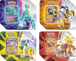 Pokemon TCG Paradox Destinies Tins Set of ALL 4 Tins FACTORY SEALED! - Image 1