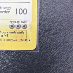 1999 Pokemon WOTC Base Set Shadowless Zapdos #16 /102 MP+/LP- - Image 4