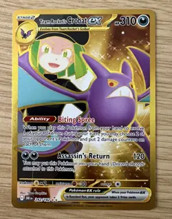 Pokemon TCG Team Rocket's Crobat EX 242/182 - Holo - Sv10: Destined Rivals NM - Image 1