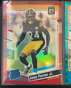 2023 Donruss Optic - Joey Porter Jr. - Red /99 - Fire Emoji - Teal Velocity 🔥✨ - Image 2