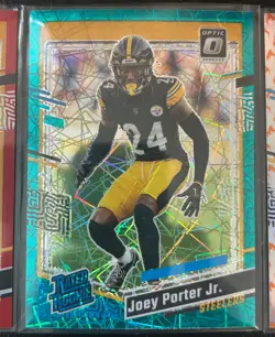 2023 Donruss Optic - Joey Porter Jr. - Red /99 - Fire Emoji - Teal Velocity 🔥✨ - Image 4